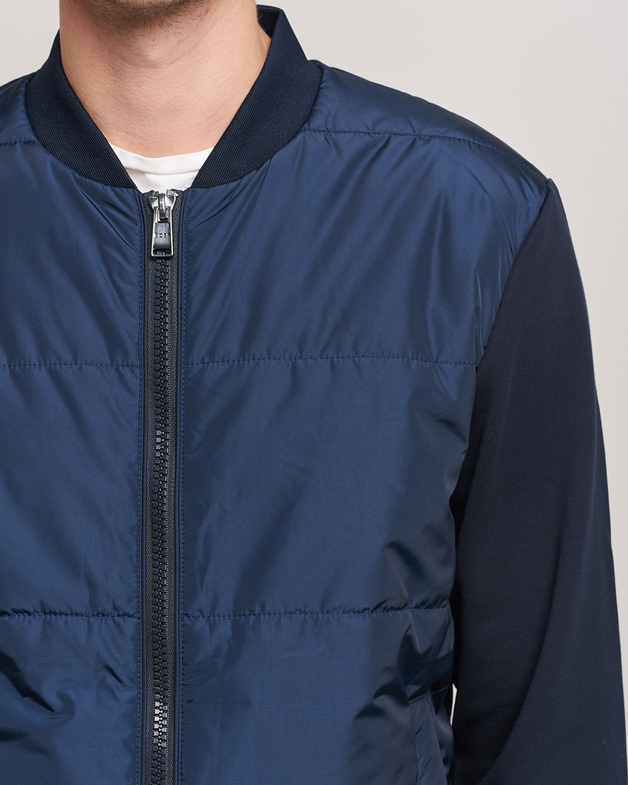 Herren | Jacken | BOSS BLACK | BOSS Skiles Hybrid Bomber Jacket Dark Blue