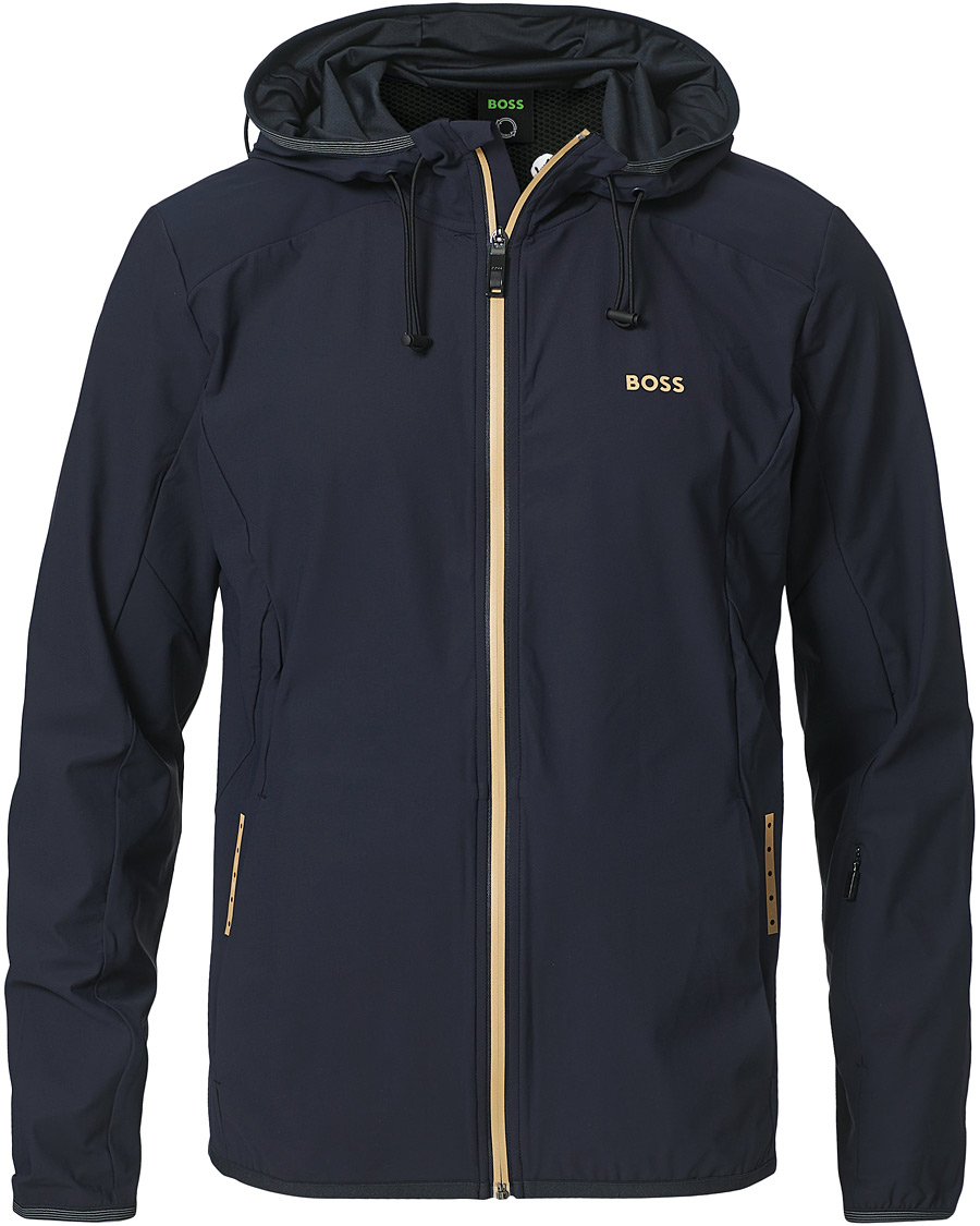 Herren | Pullover | BOSS GREEN | BOSS Athleisure Swoven Zip Jacket Dark Blue