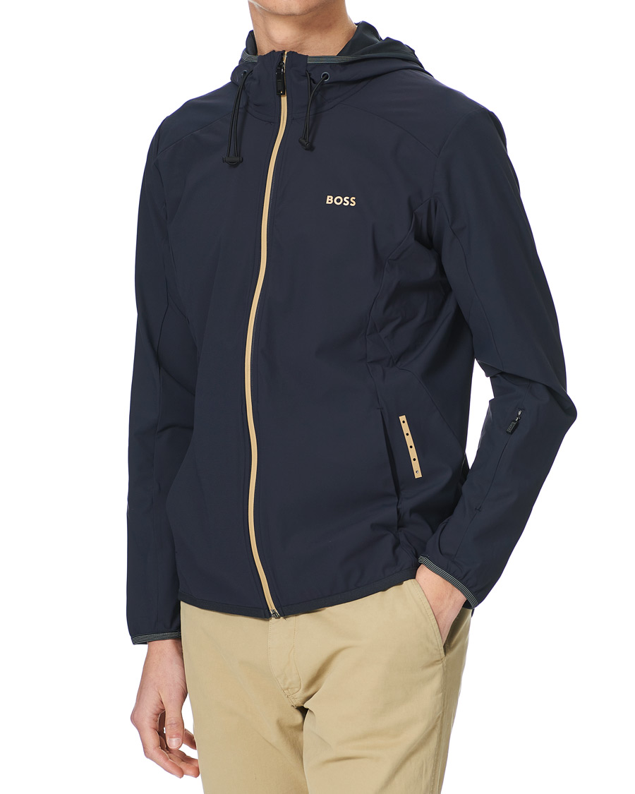 Herren | Pullover | BOSS GREEN | BOSS Athleisure Swoven Zip Jacket Dark Blue