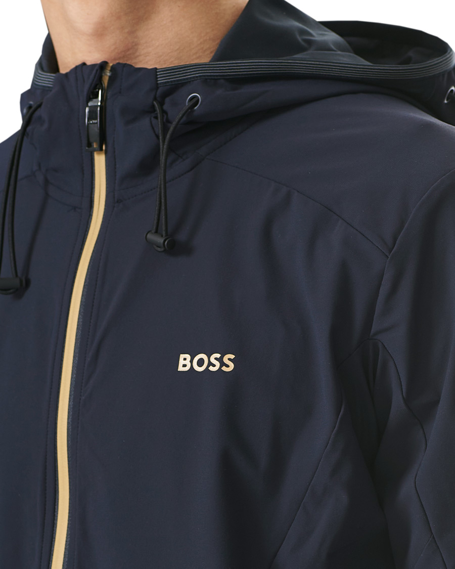 Herren | Pullover | BOSS GREEN | BOSS Athleisure Swoven Zip Jacket Dark Blue