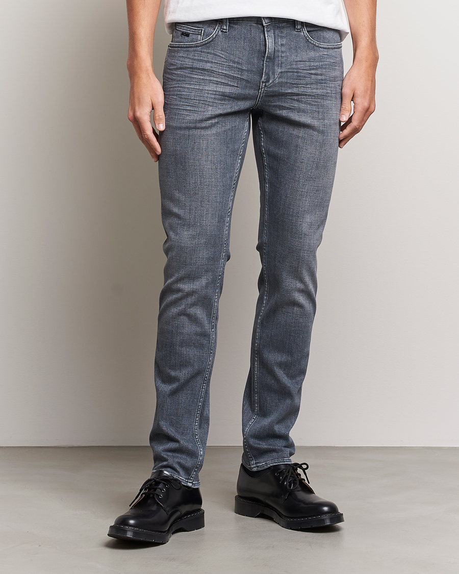 Herren | Graue Jeans | BOSS BLACK | Delaware Slim Fit Stretch Jeans Medium Grey
