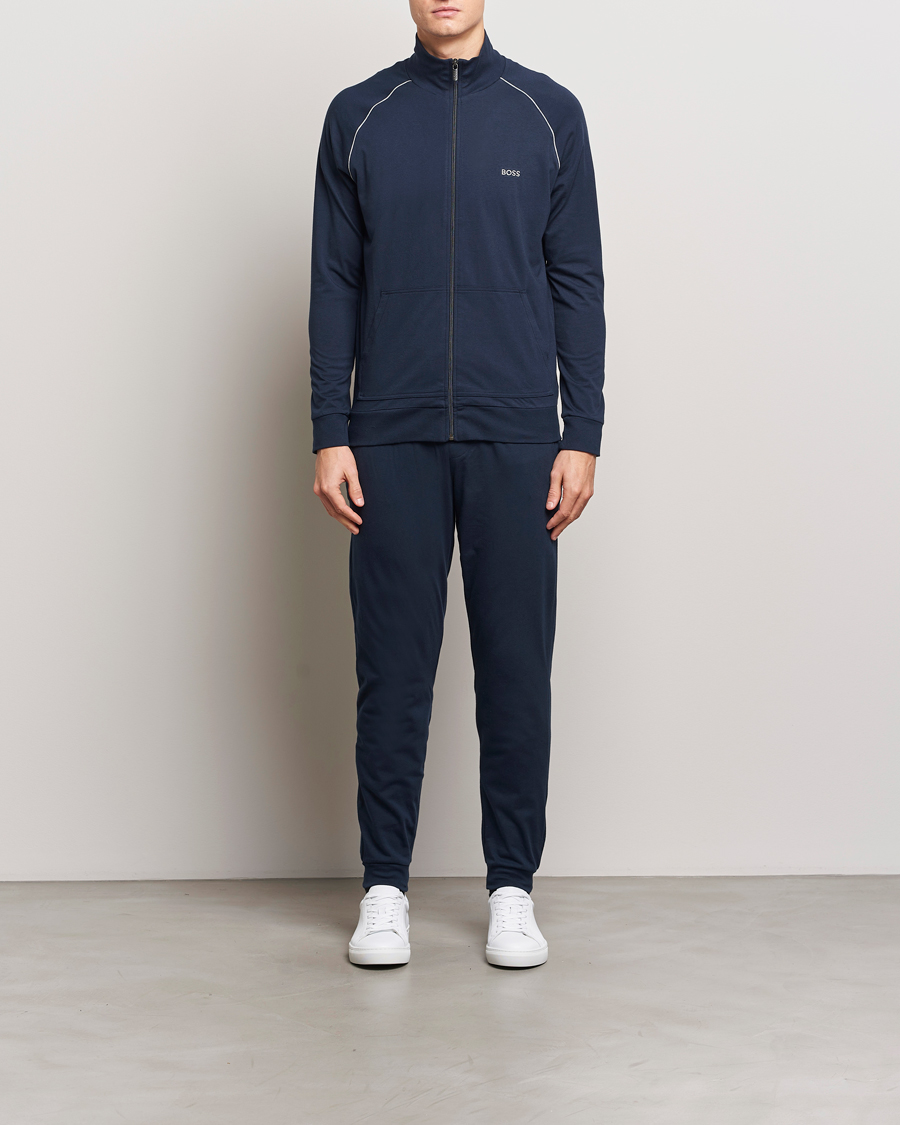 Herren | Pullover | BOSS BLACK | Mix & Match Full Zip Jacket Dark Blue