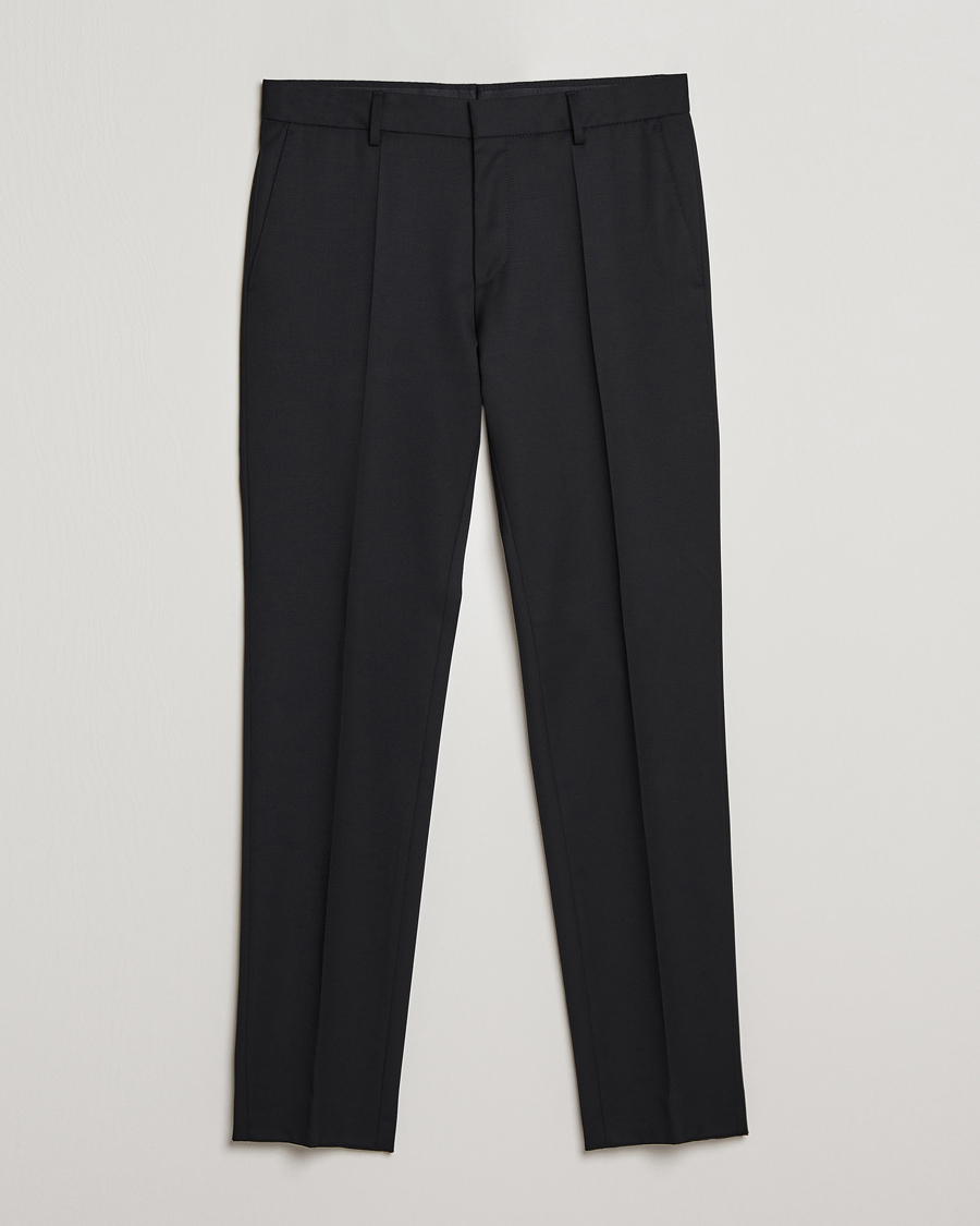 Herren | Hosen | BOSS BLACK | Genius Slim Fit Wool Trousers Black