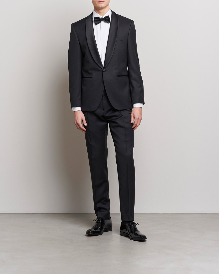 Herren | Hosen | BOSS BLACK | Genius Slim Fit Wool Trousers Black
