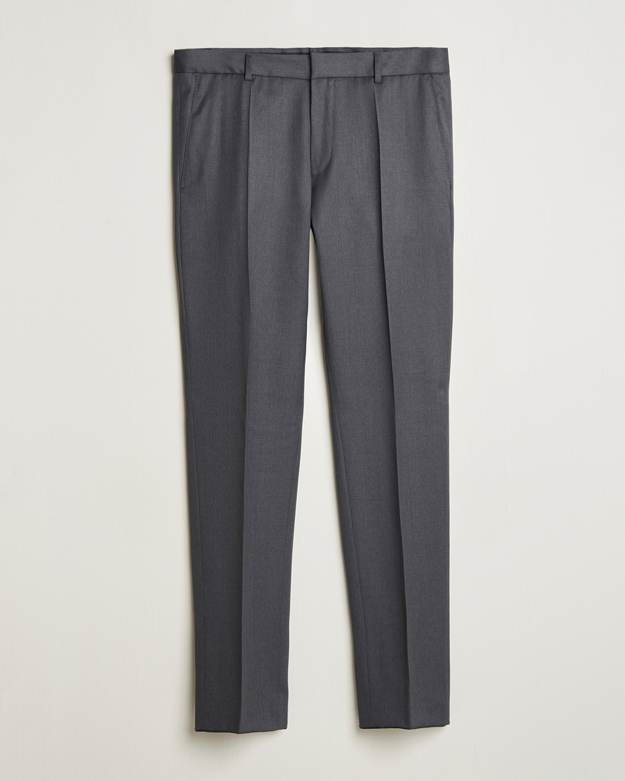 Herren | Hosen | BOSS BLACK | Genius Slim Fit Wool Trousers Dark Grey