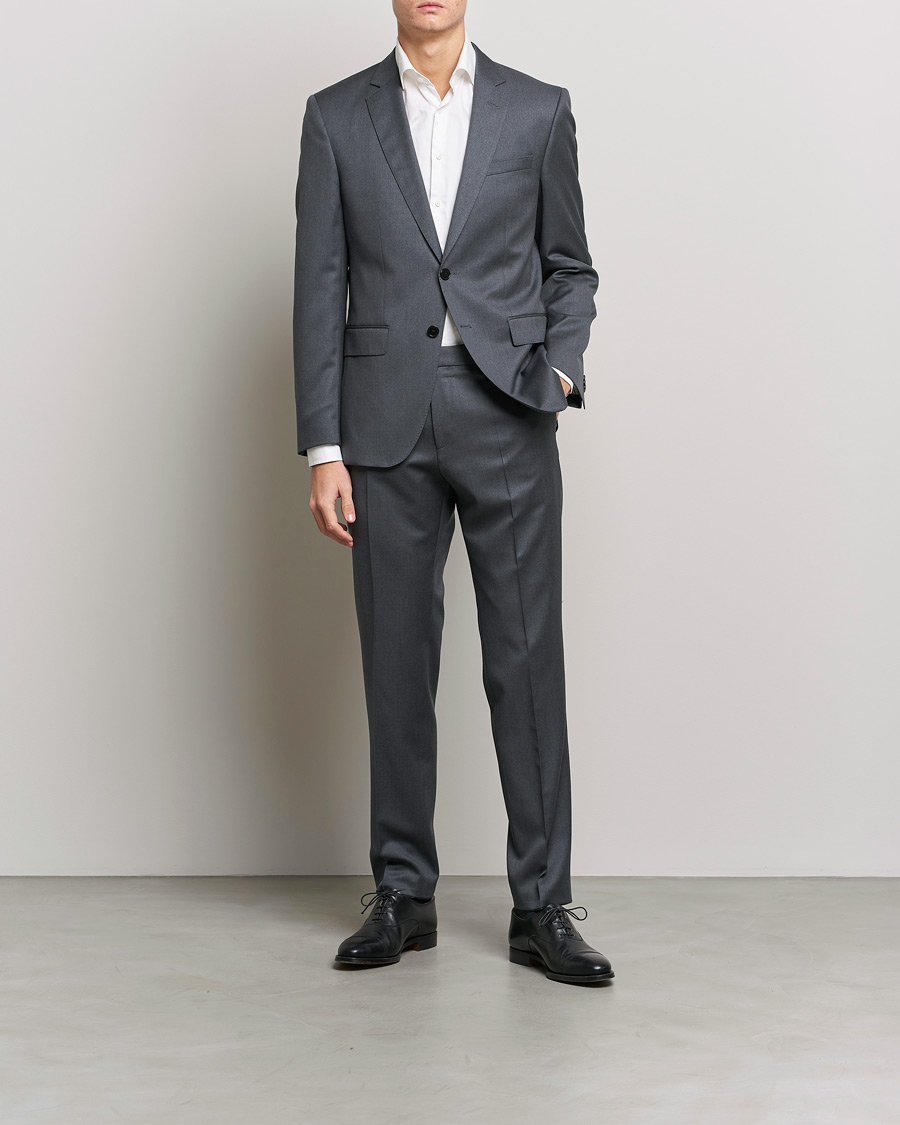Herren | Hosen | BOSS BLACK | Genius Slim Fit Wool Trousers Dark Grey