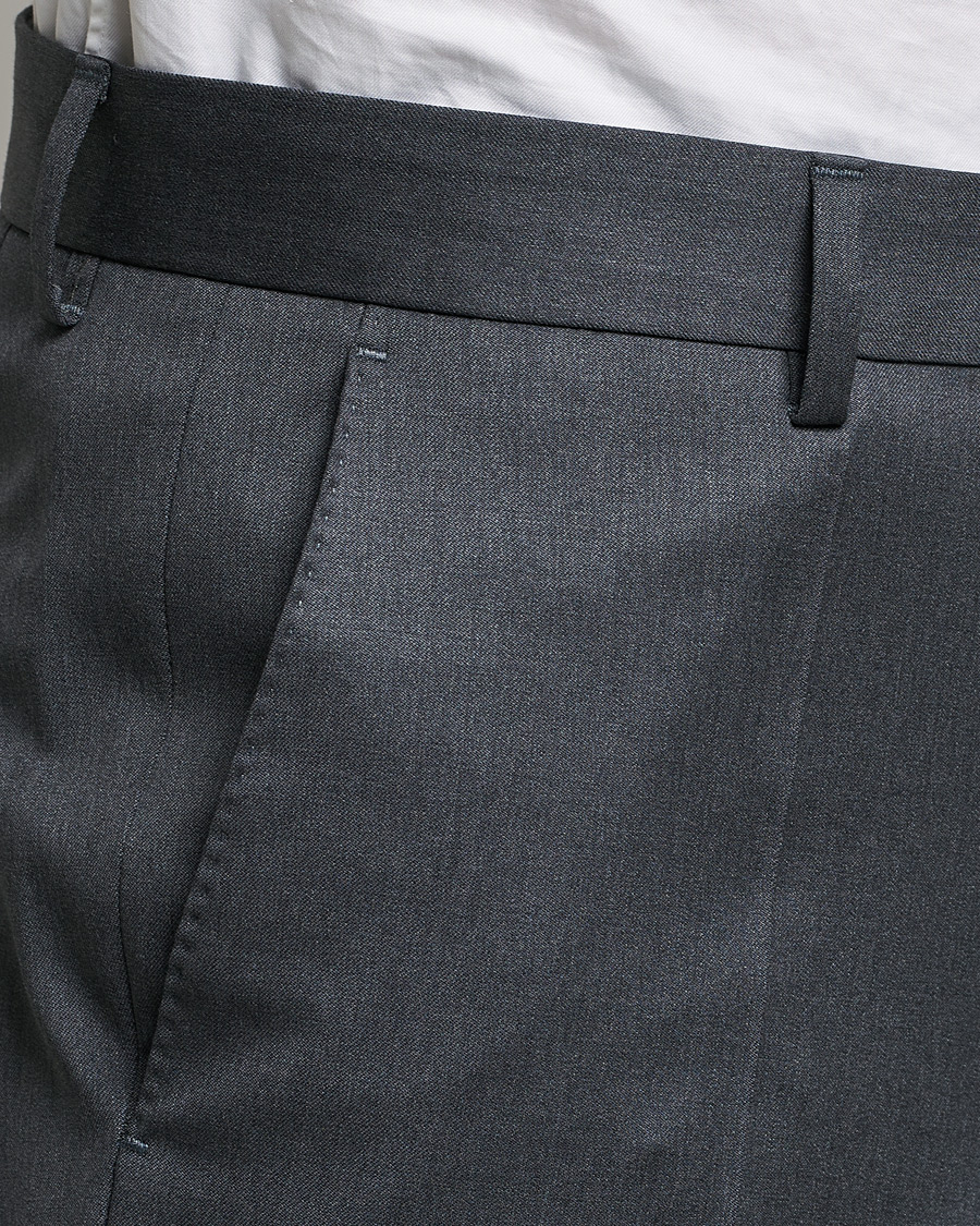 Herren | Hosen | BOSS BLACK | Genius Slim Fit Wool Trousers Dark Grey