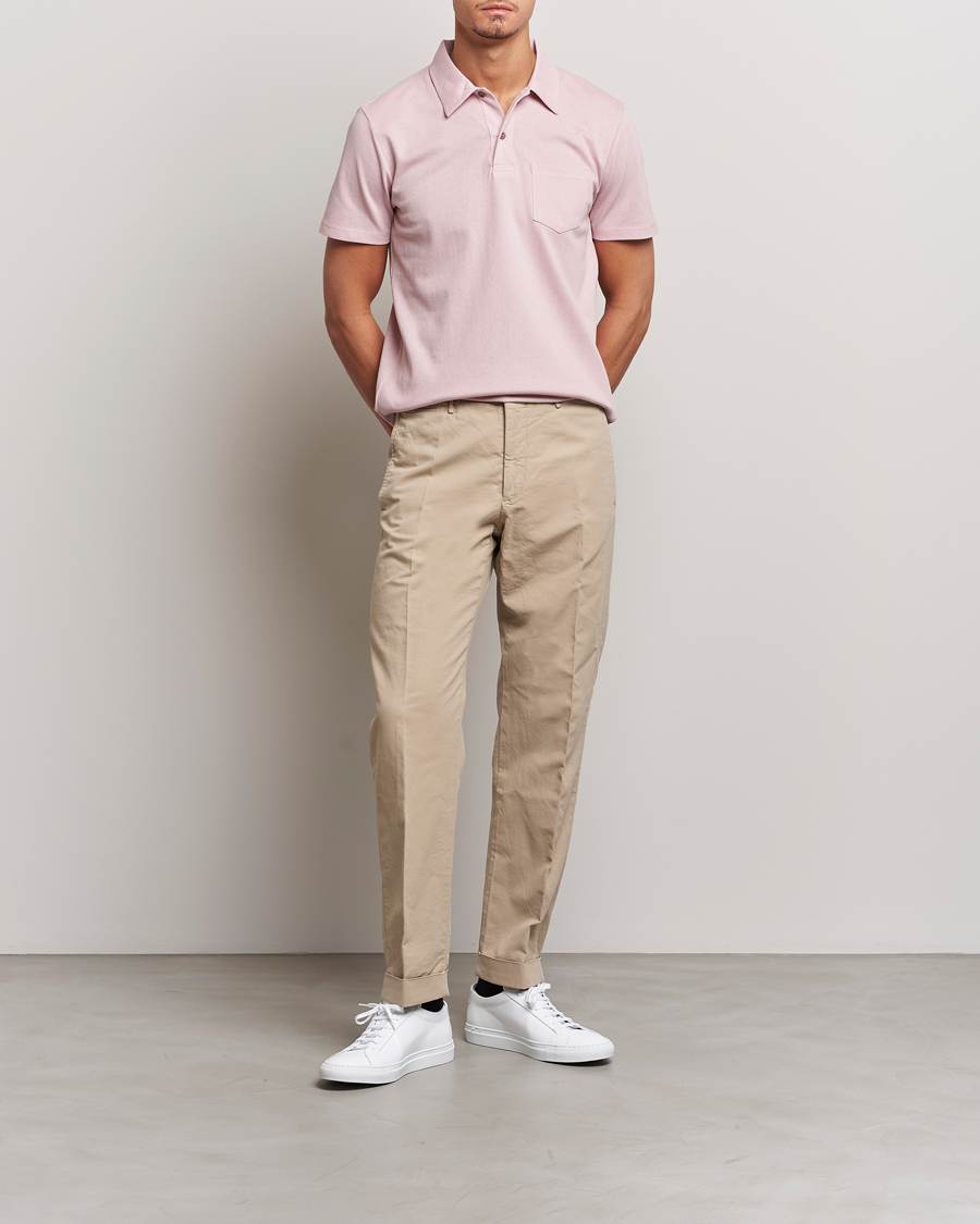 Herren | Poloshirts | Sunspel | Riviera Polo Shirt Shell Pink
