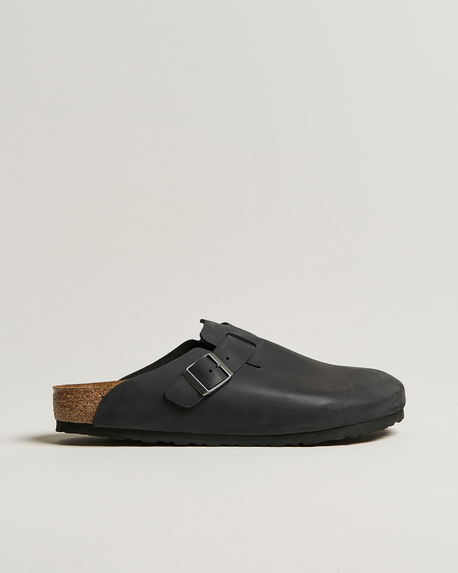 Herren | Sandalen & Pantoletten | BIRKENSTOCK | Boston Classic Footbed Black Oiled Leather