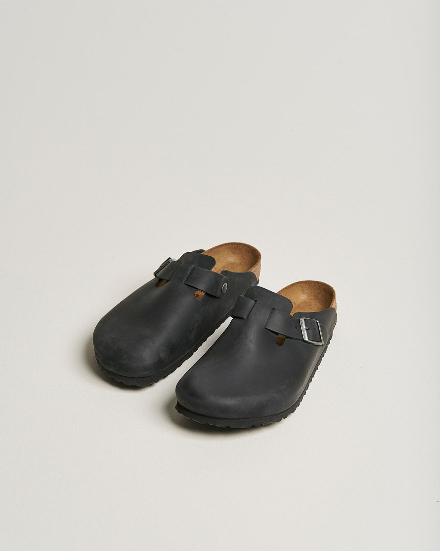 Herr | BIRKENSTOCK | BIRKENSTOCK | Boston Classic Footbed Black Oiled Leather