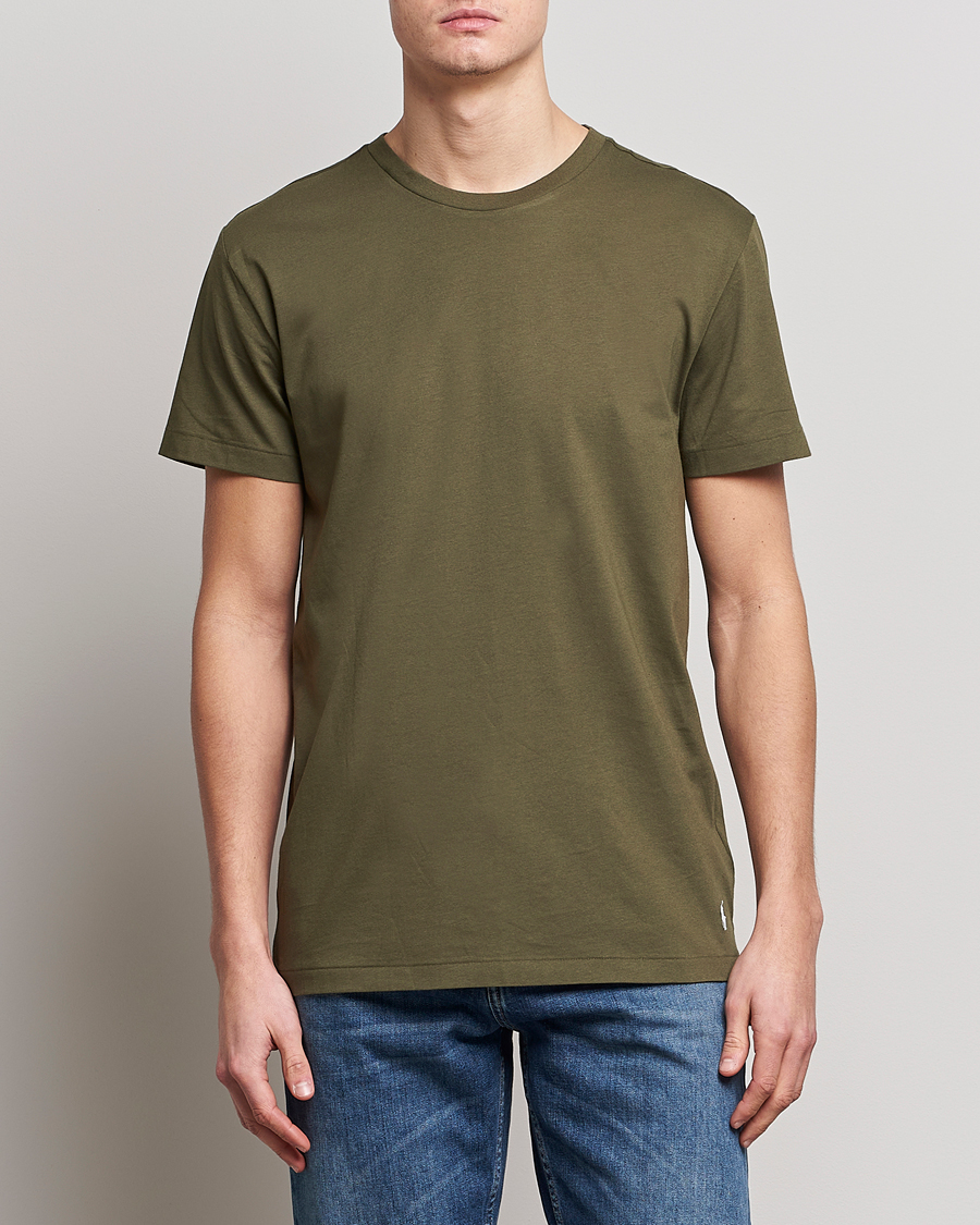 Men | T-Shirts | Polo Ralph Lauren | 3-Pack Crew Neck T-Shirt Olive/Green/Dark Green
