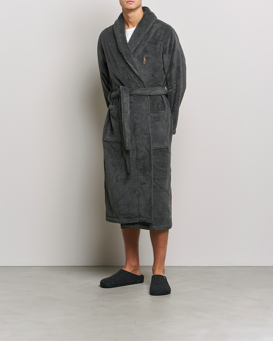 Herren | Polo Ralph Lauren Cotton Terry Robe Dark Slate | Polo Ralph Lauren | Cotton Terry Robe Dark Slate
