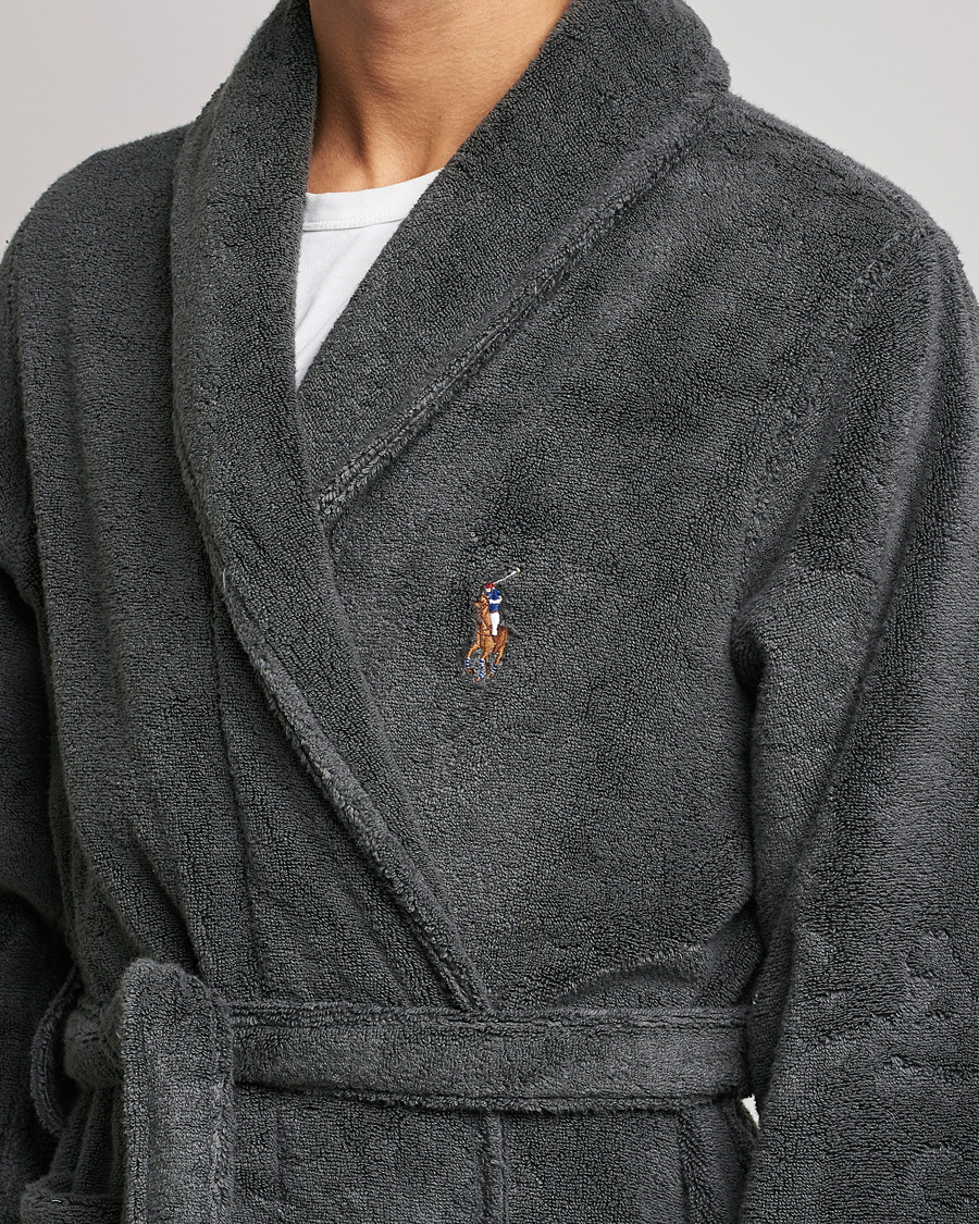 Herren | Polo Ralph Lauren Cotton Terry Robe Dark Slate | Polo Ralph Lauren | Cotton Terry Robe Dark Slate