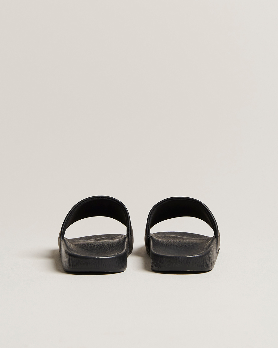 Herren | Polo Ralph Lauren Leather Logo Slides Black | Polo Ralph Lauren | Leather Logo Slides Black