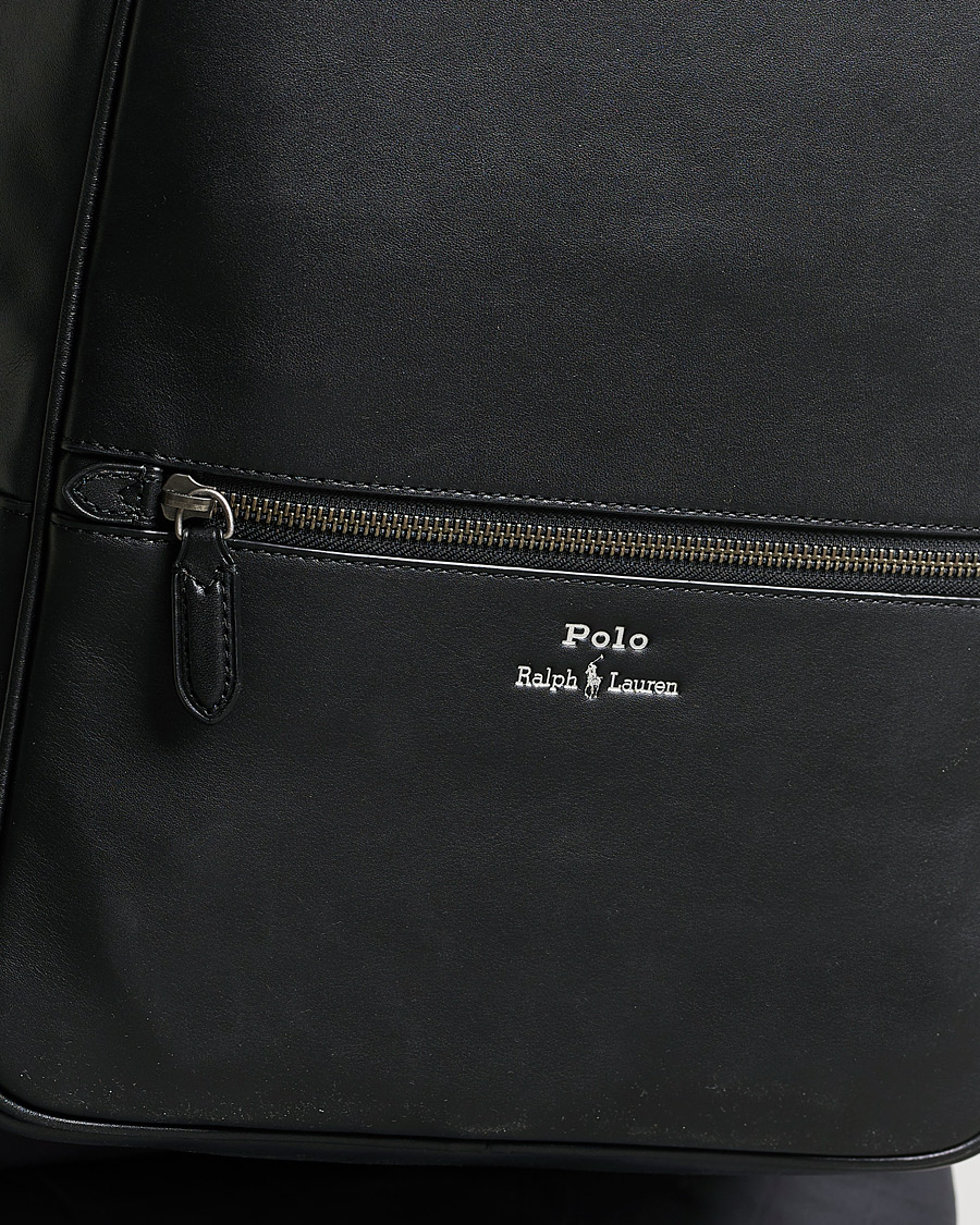 Herren | Polo Ralph Lauren Leather Backpack Black | Polo Ralph Lauren | Leather Backpack Black