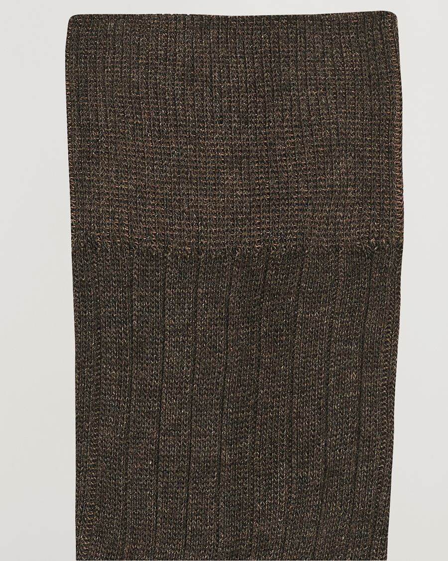 Herren | Kleidung | Amanda Christensen | 3-Pack True Cotton Ribbed Socks Brown Melange