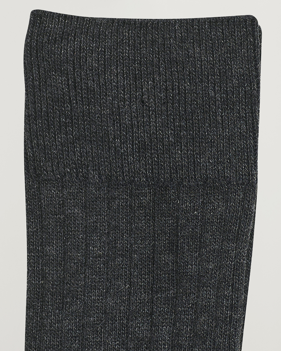 Herren | Socken | Amanda Christensen | 3-Pack True Cotton Ribbed Socks Antracite Melange