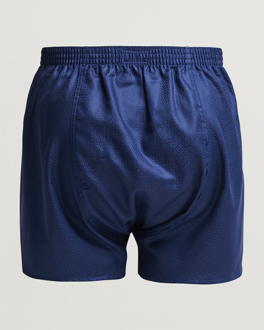 Herren | Kleidung | Derek Rose | Classic Fit Woven Cotton Boxer Shorts Navy