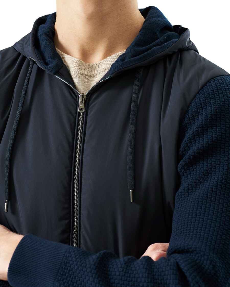 Herren | Jacken | Herno | Knitted Hybrid Jacket Navy