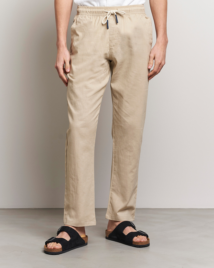 Herren | Kleidung | OAS | Linen Long Pants Beige