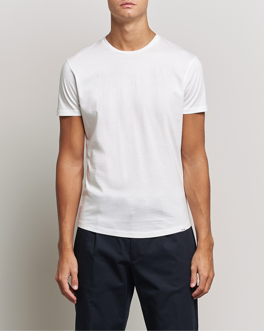 Herren | Kurzarm T-Shirt | Orlebar Brown | OB Crew Neck Mercerised Cotton Tee White