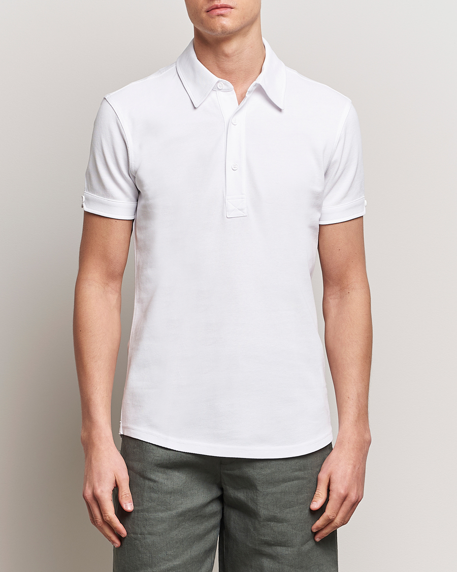 Herren | Poloshirt | Orlebar Brown | Sebastian Tailored Cotton Polo White