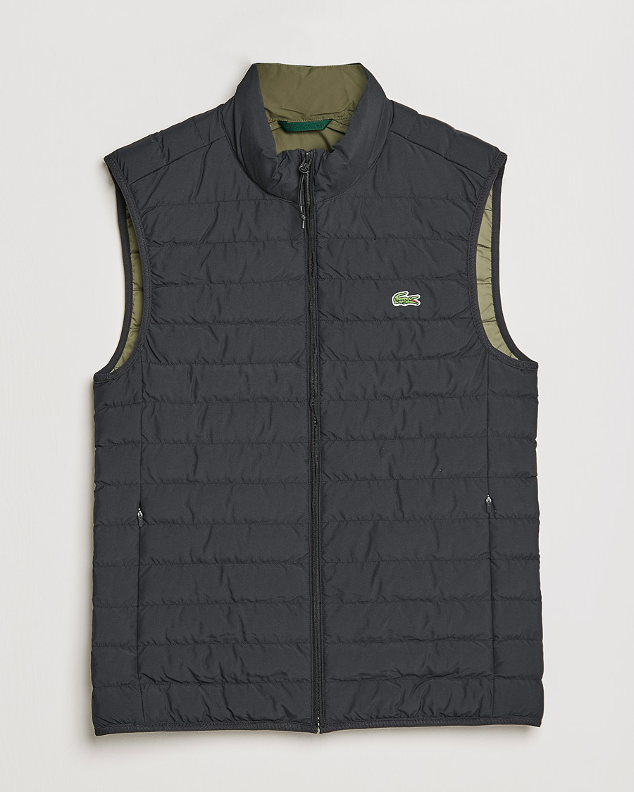 Herren | Westen | Lacoste | Lightweight Water-Resistant Quilted Zip Vest Black