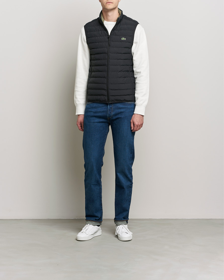 Herren | Westen | Lacoste | Lightweight Water-Resistant Quilted Zip Vest Black