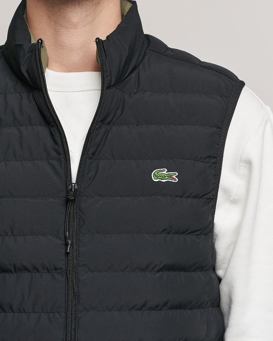 Herren | Westen | Lacoste | Lightweight Water-Resistant Quilted Zip Vest Black