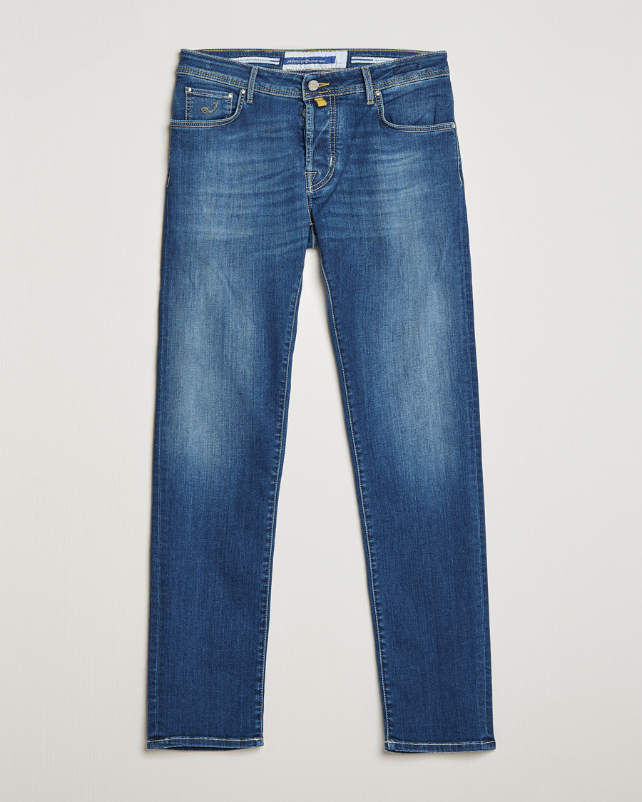 Herren | Jeans | Jacob Cohën | Nick 622 Slim Fit Stretch Jeans Stone Wash