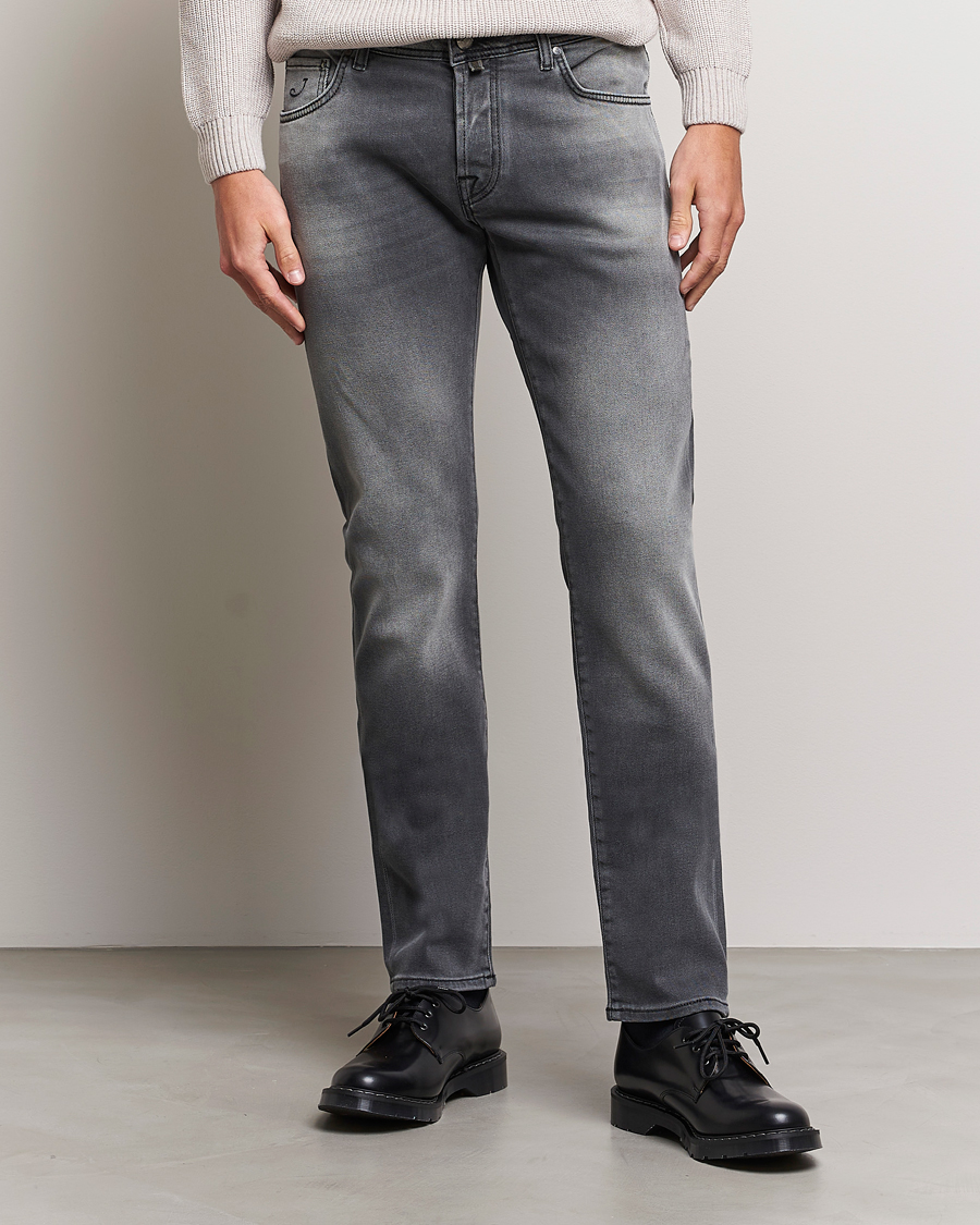 Herr | Jeans | Jacob Cohën | Nick 622 Slim Fit Stretch Jeans Black Medium Wash
