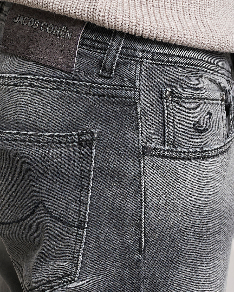 Herren | Jeans | Jacob Cohën | Nick 622 Slim Fit Stretch Jeans Black Medium Wash