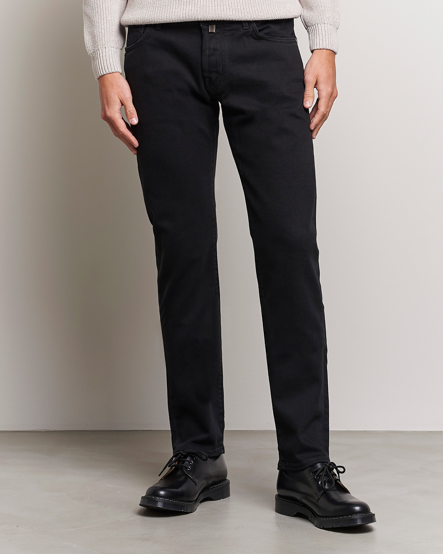 Herren | Italian Department | Jacob Cohën | Nick 622 Slim Fit Stretch Jeans Black Dark Wash