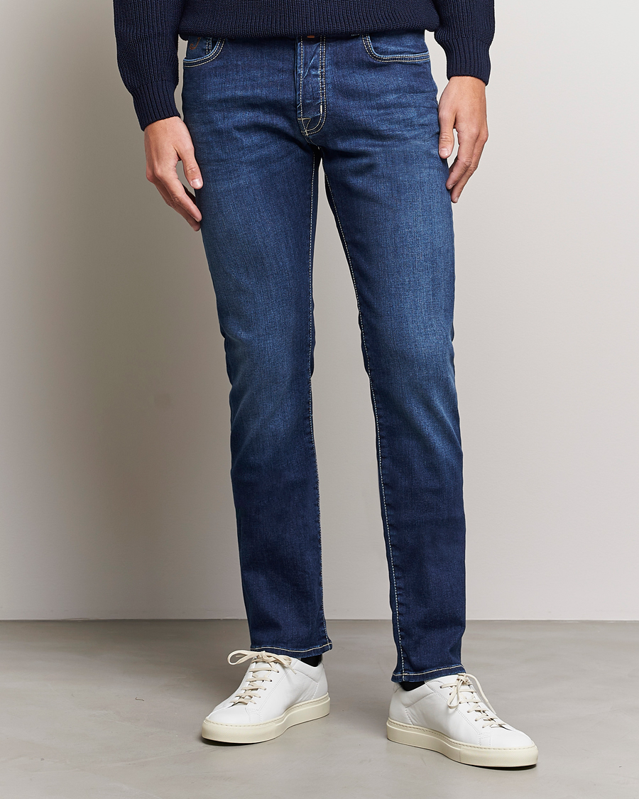 Herren | Italian Department | Jacob Cohën | Bard 688 Slim Fit Stretch Jeans Medium Dark