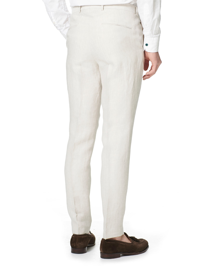 Herren | Hosen | Oscar Jacobson | Denz Linen Trousers Off White