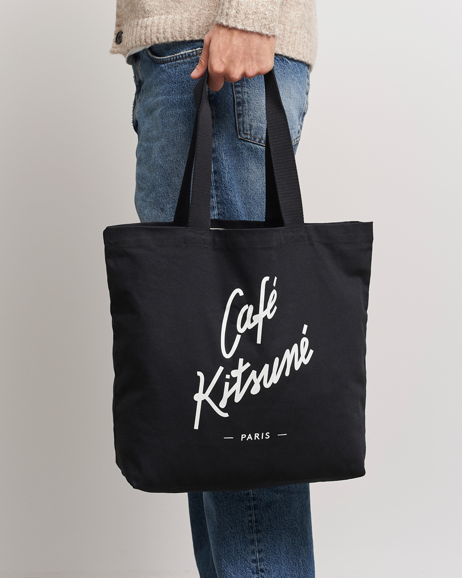 Herren | Café Kitsuné Tote Bag Black | Café Kitsuné | Tote Bag Black