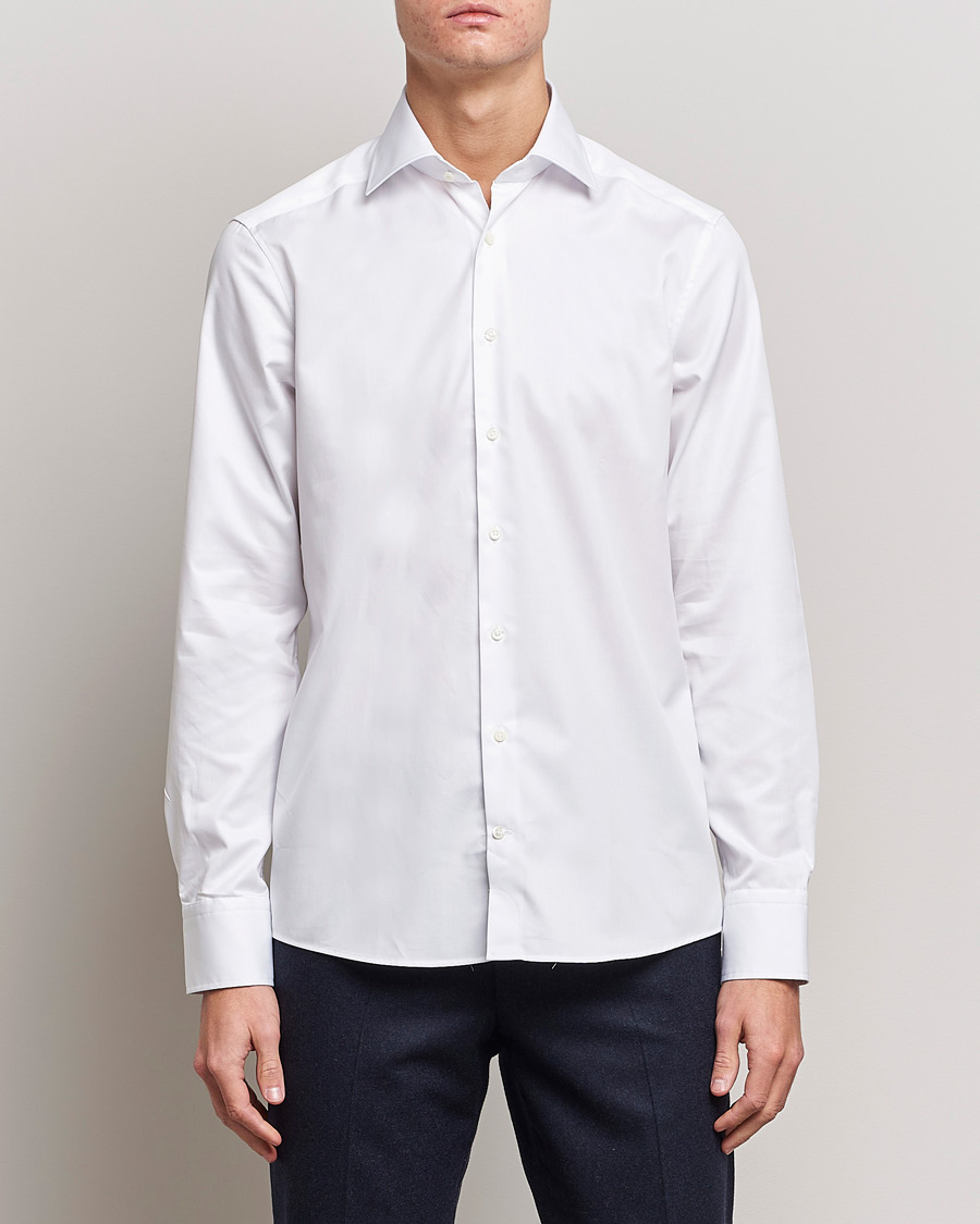 Herren | Hemden | Stenströms | Slimline Cut Away Shirt White