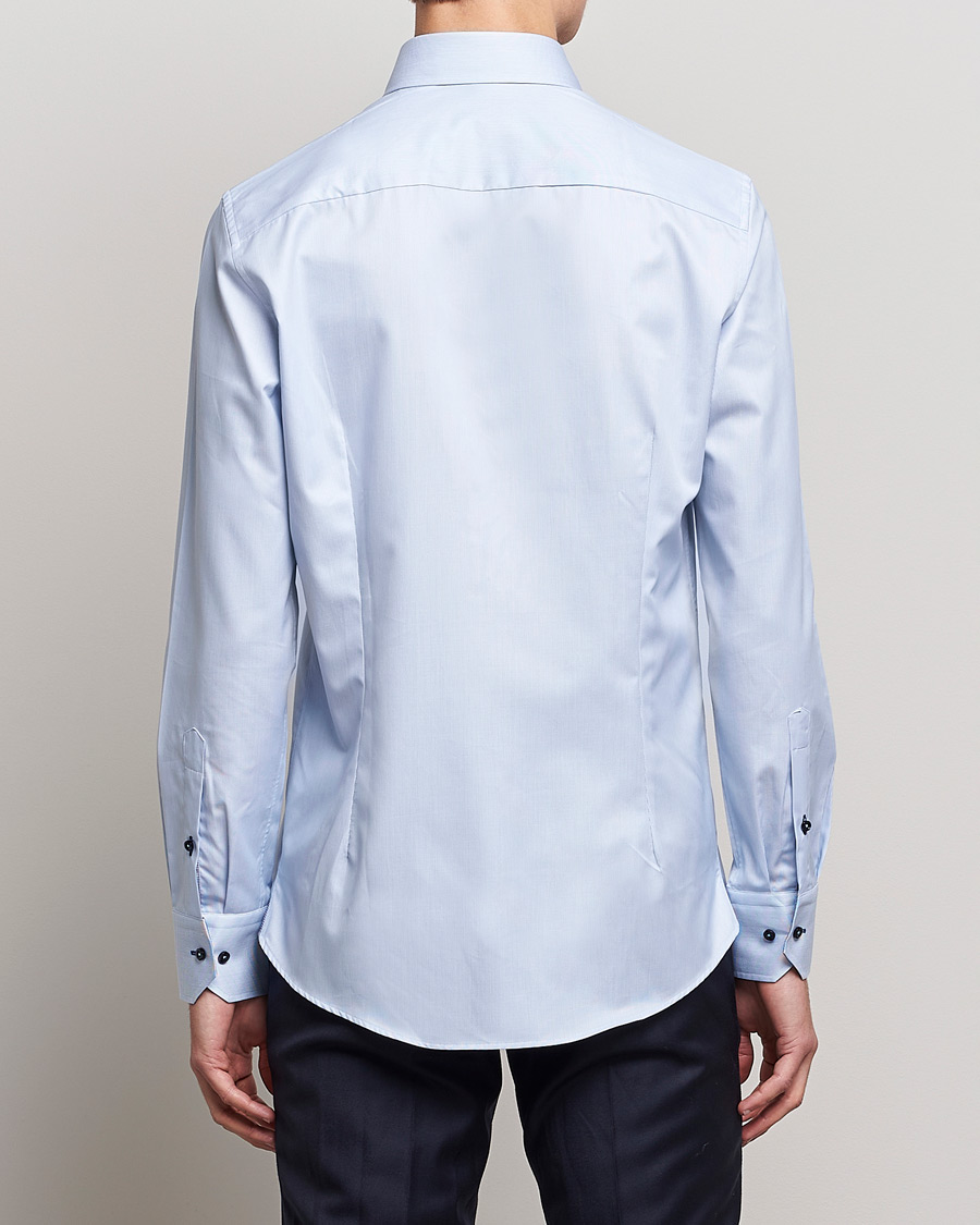 Herren | Hemden | Stenströms | Slimline Striped Contrast Shirt Light Blue