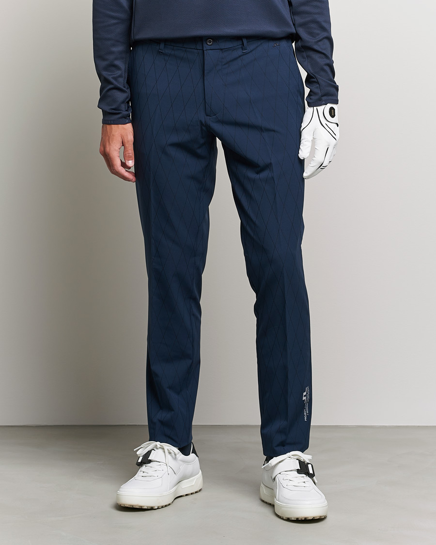 Herren | Hosen | J.Lindeberg | Active Argyle Golf Pants Navy
