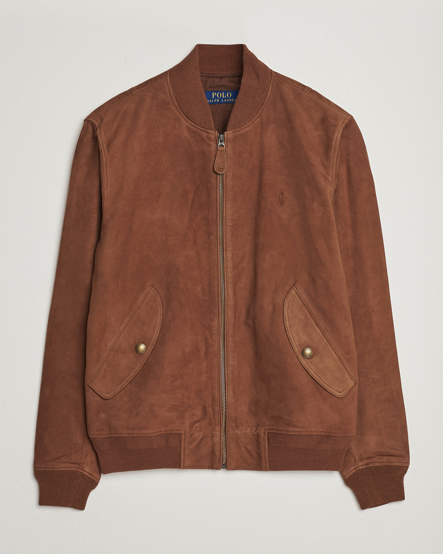 Herren | Jacken | Polo Ralph Lauren | Gunners Lined Suede Bomber Jacket Country Brown