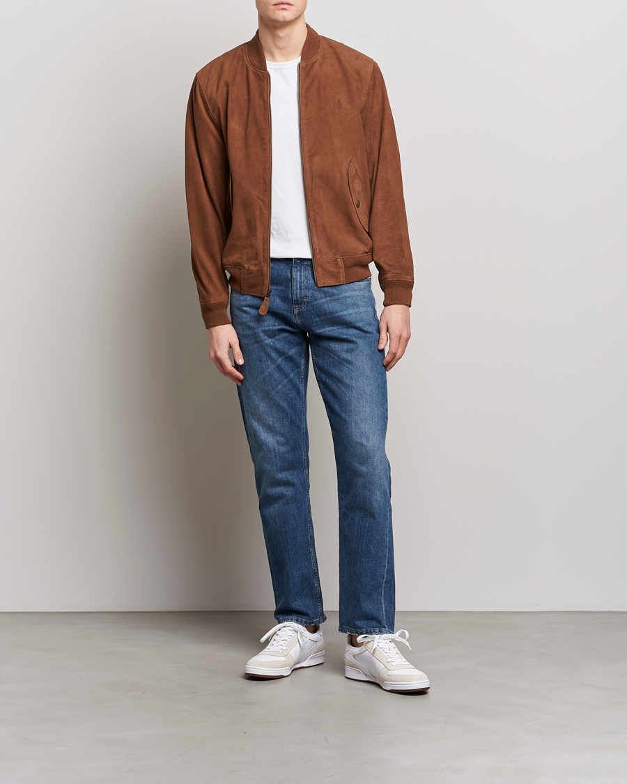 Herren | Jacken | Polo Ralph Lauren | Gunners Lined Suede Bomber Jacket Country Brown