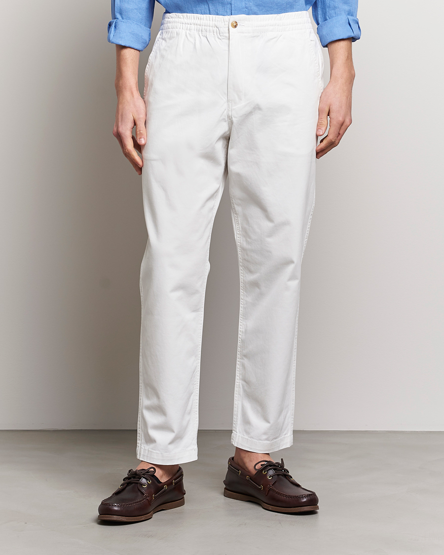 Herr | Byxor | Polo Ralph Lauren | Prepster Stretch Drawstring Trousers Deckwash White