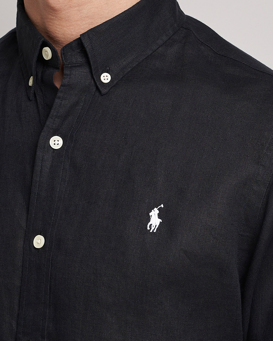 Herren | Hemden | Polo Ralph Lauren | Slim Fit Linen Button Down Shirt Polo Black