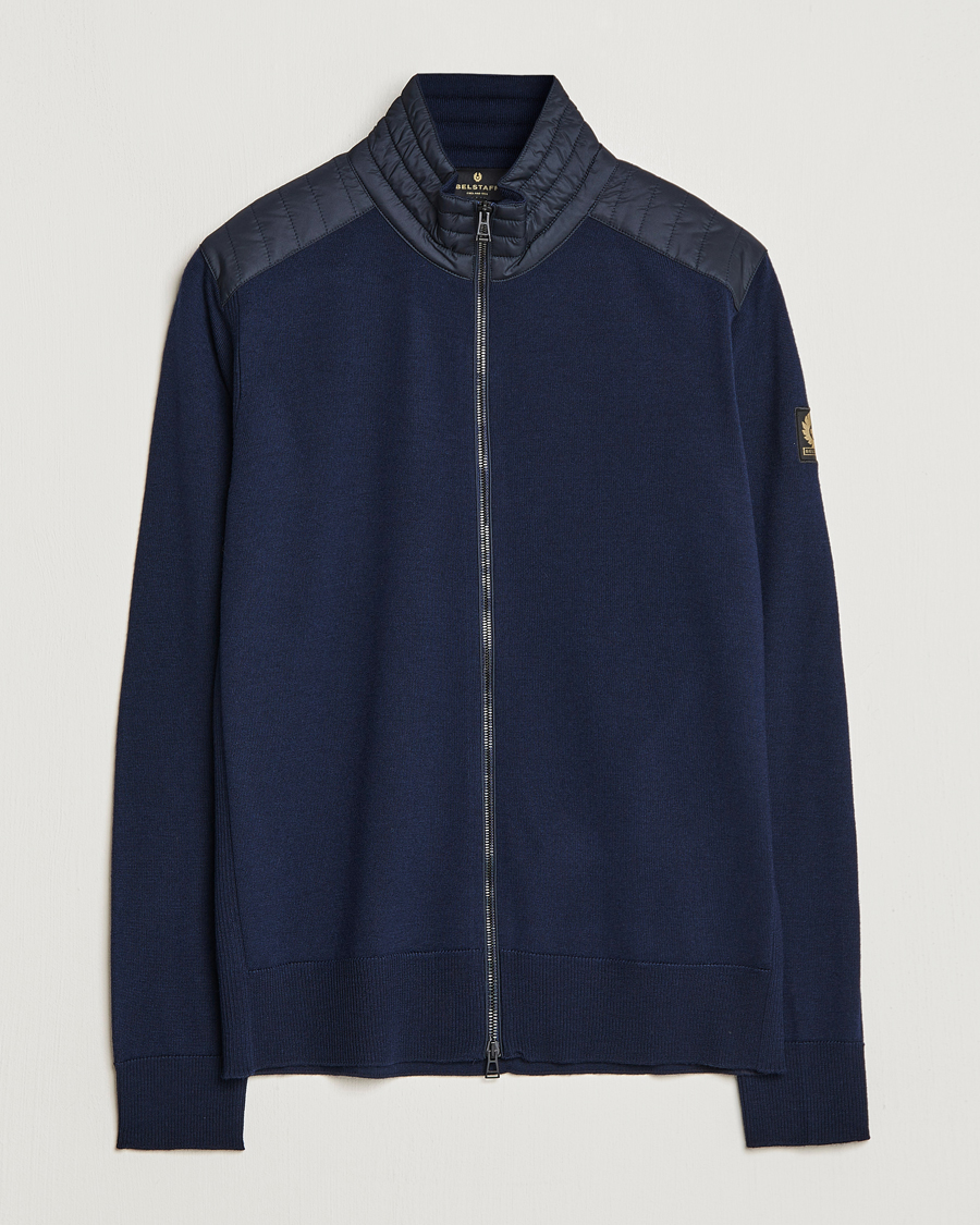 Herren | Pullover | Belstaff | Kelby Zip Cardigan Navy