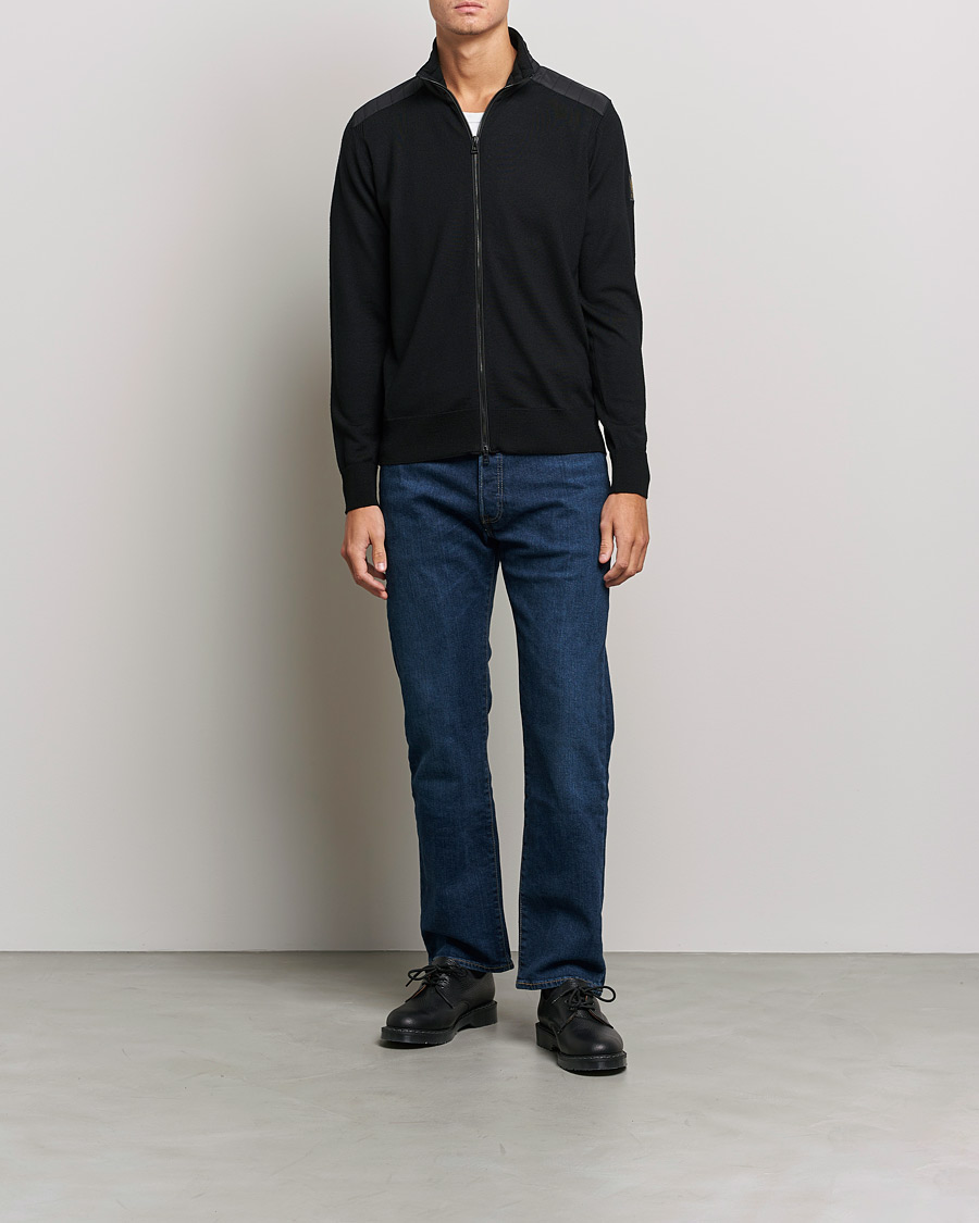 Herren | Pullover | Belstaff | Kelby Zip Cardigan Black