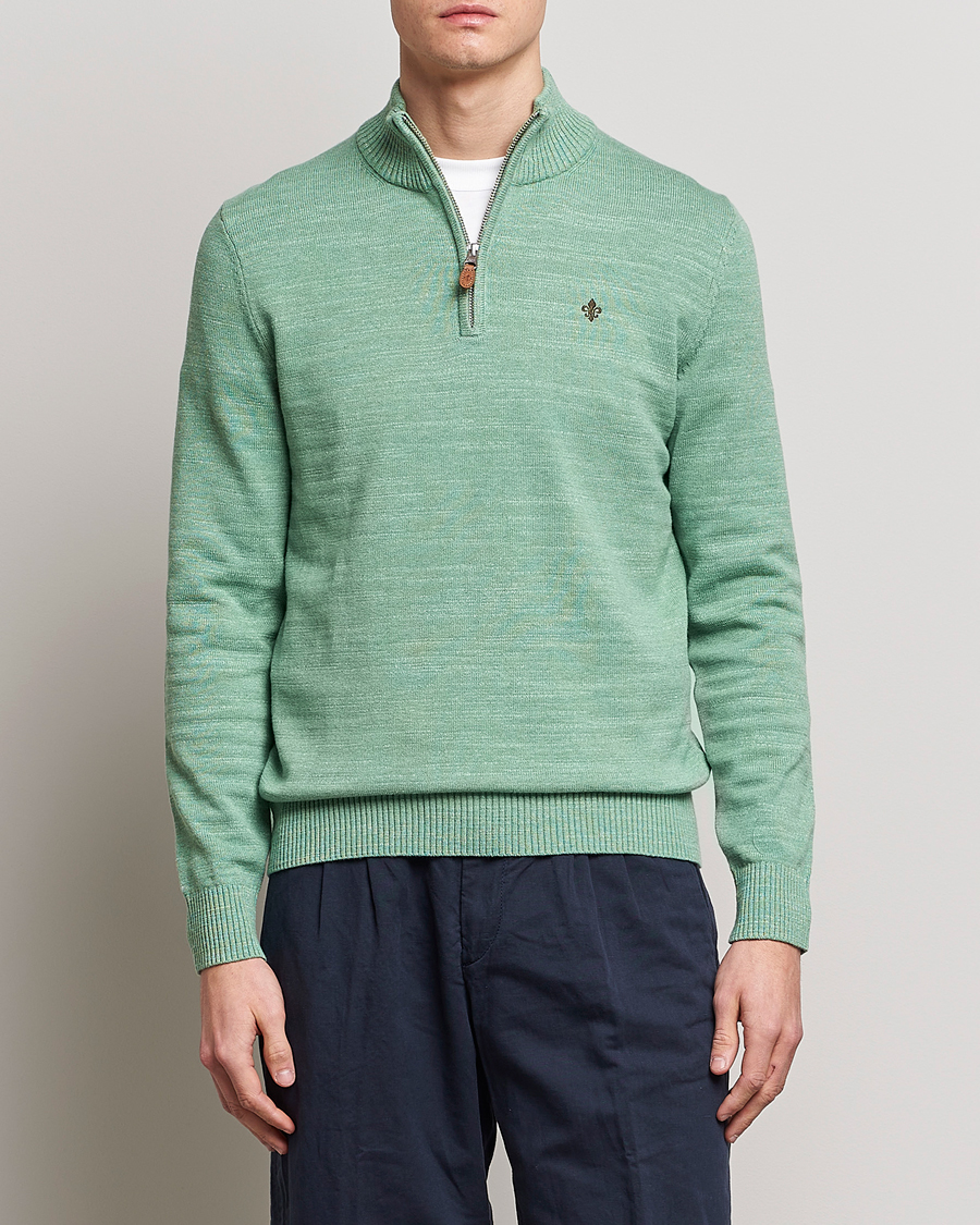 Herren | Pullover | Morris | Randall Cotton Half Zip Green