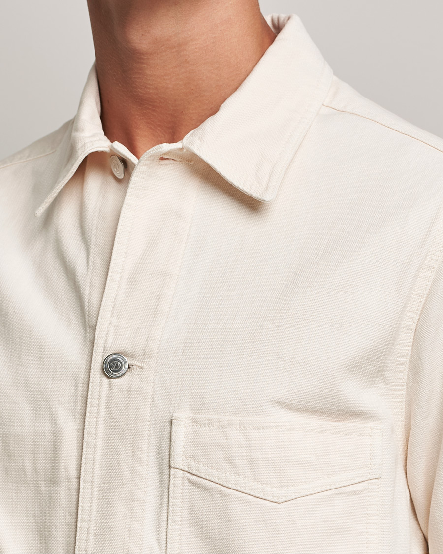 Herren | Jacken | Drake's | Kuroki Cotton Canvas Chore Jacket Ecru