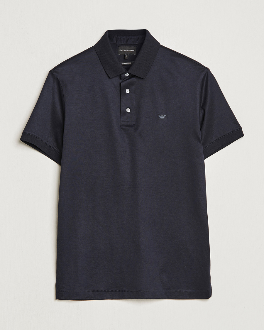 Herren | Poloshirts | Emporio Armani | Cotton Tencel Polo Navy