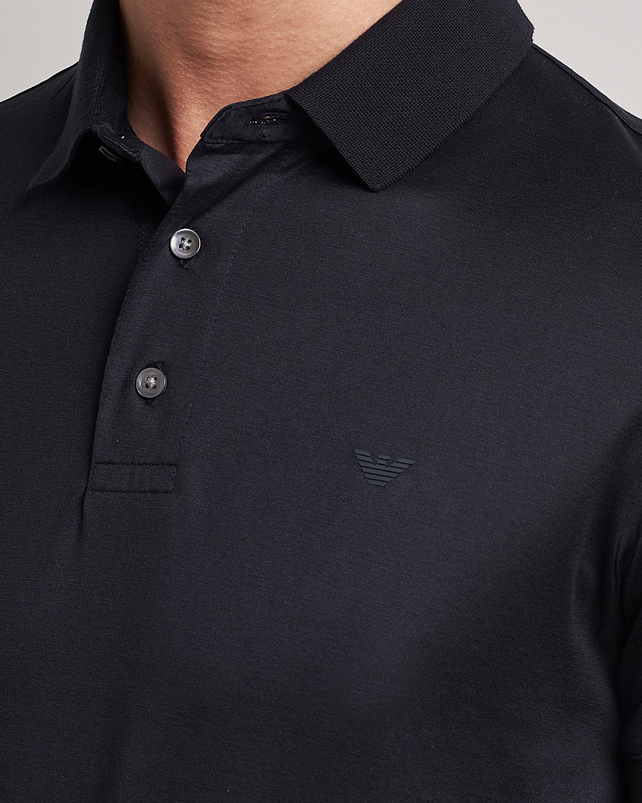 Herren | Poloshirts | Emporio Armani | Cotton Tencel Polo Navy