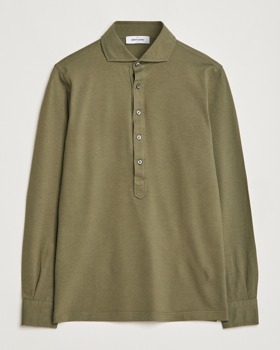 Herren | Hemden | Gran Sasso | Popover Shirt Olive